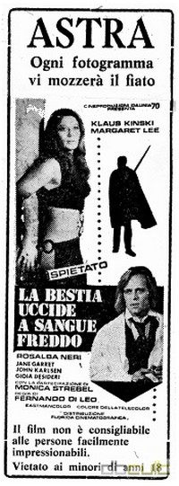 La bestia uccide a sangue freddo flano