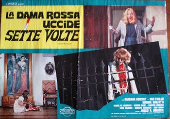 La dama rossa uccide sette volte lobby card 2