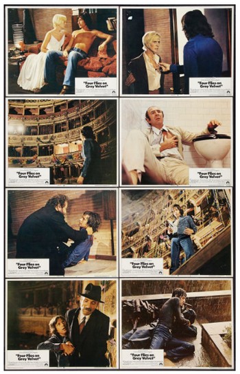 4 mosche di velluto grigio lobby card