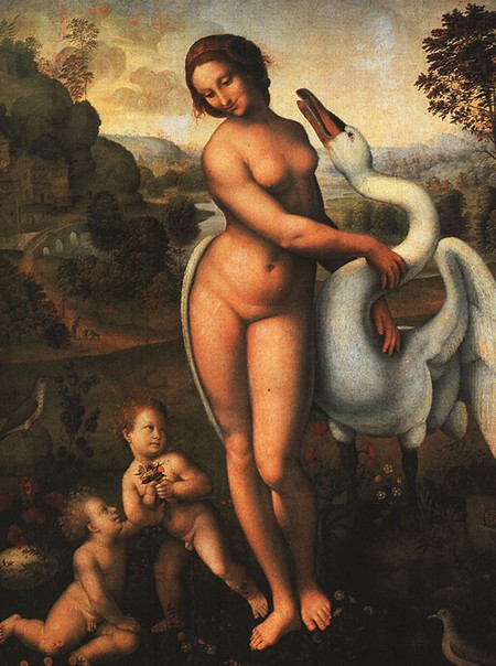 Leonardo 14 Leda e il cigno