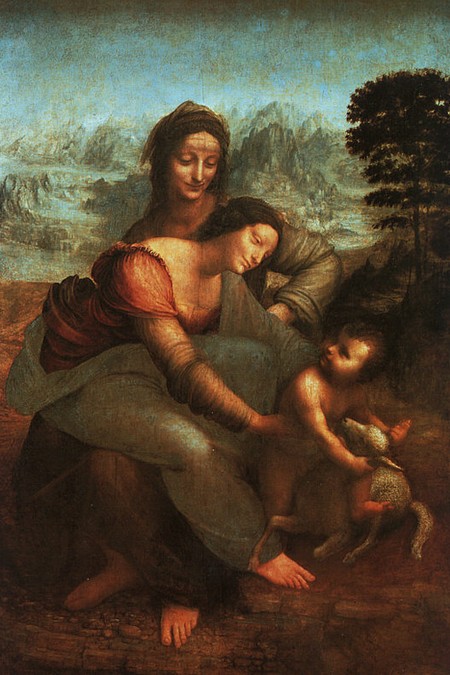 Leonardo 8 La vergine Sant'Anna e il bambino