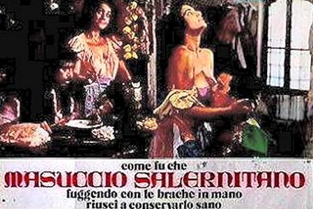 3-13 Come fu che Masuccio Salernitano, fuggendo con le brache in mano, riuscì a conservarlo sano