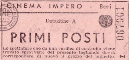 Biglietto Cinema impero