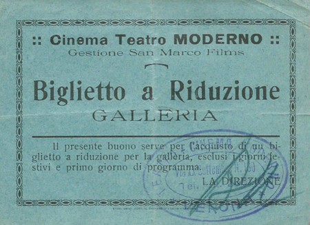 Biglietto Cinema teatro Moderno verona
